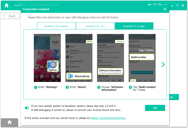 Enable USB Debugging on LG