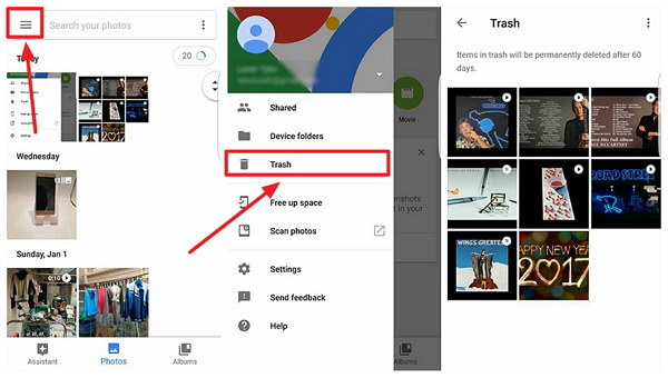 how to recover deleted trash photos from android gallery