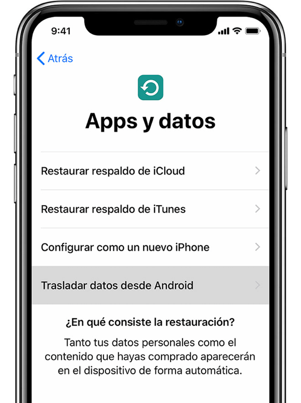 Dónde está Apps y Datos en iPhone y cómo abrirlo