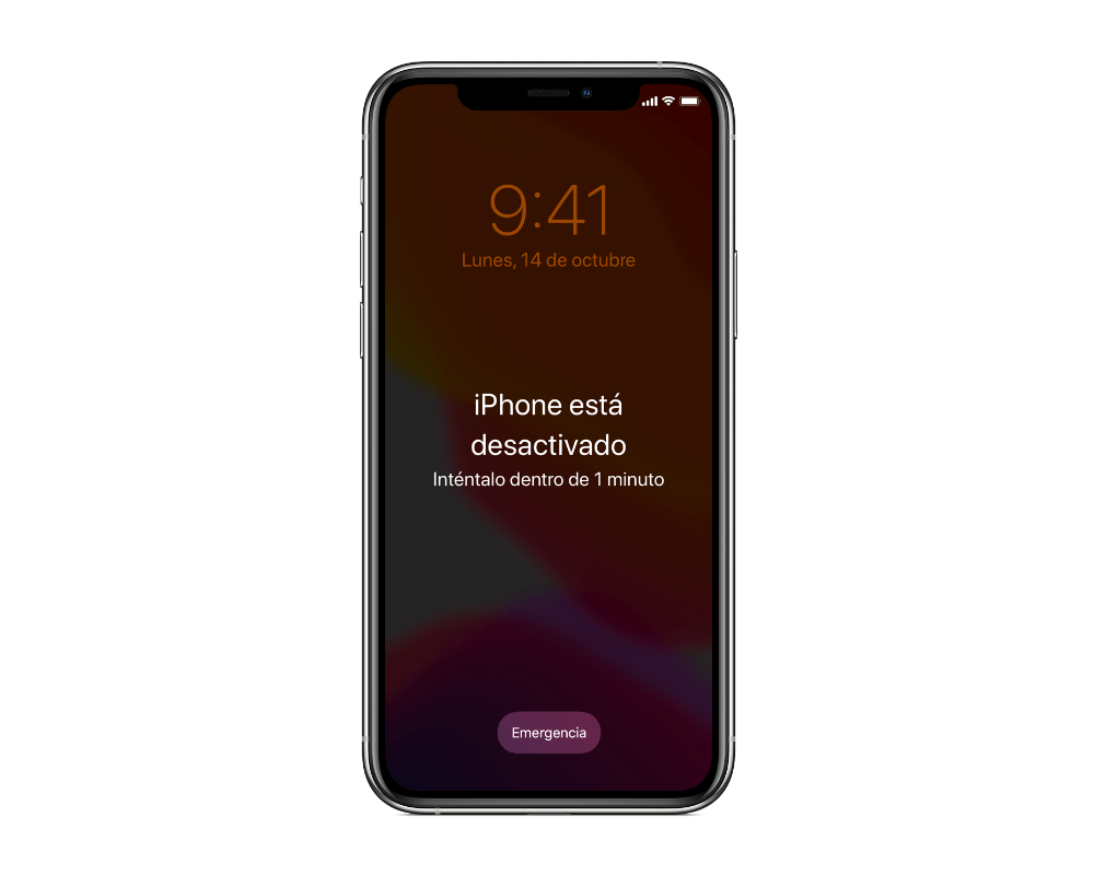 iPhone está desactivado