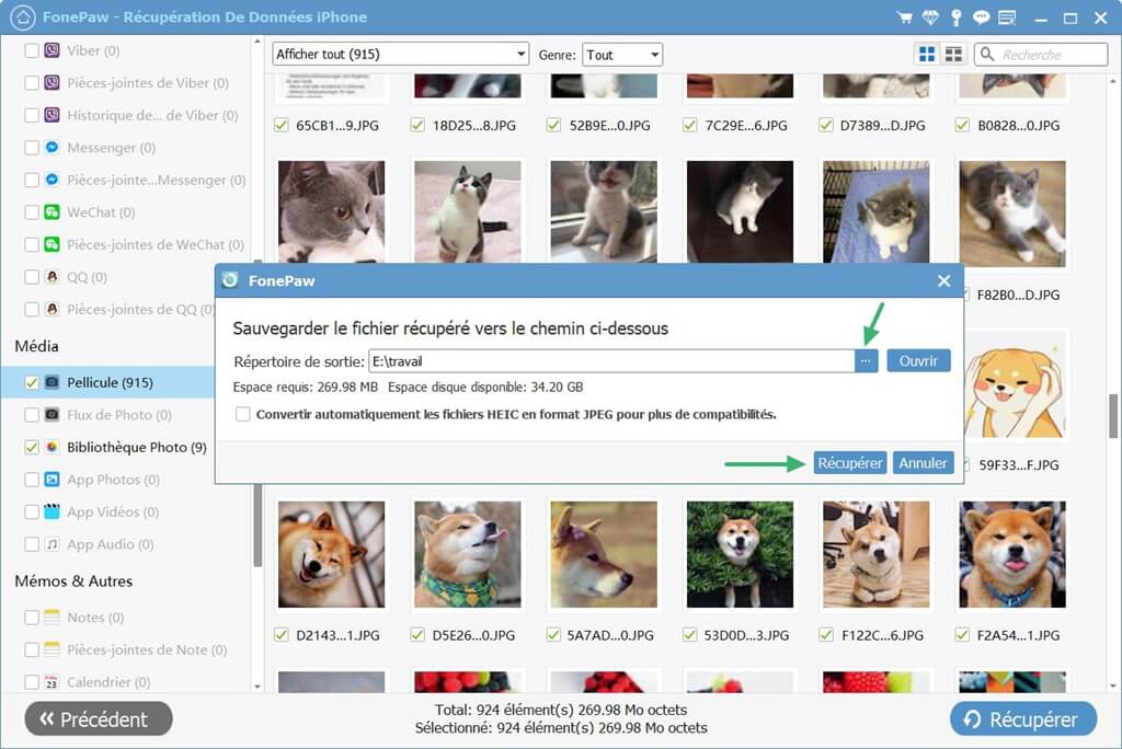 Comment récupérer des photos à partir de la sauvegarde iTunes