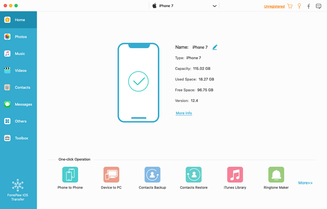 fonepaw ios transfer reset trial