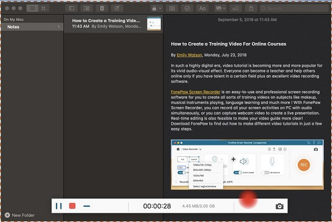 macbook screen recording with internal audio