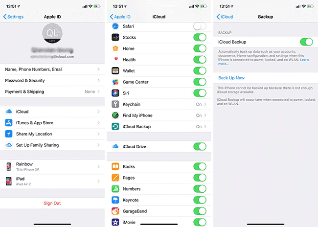 how to backup iphone to icloud on iphone 6