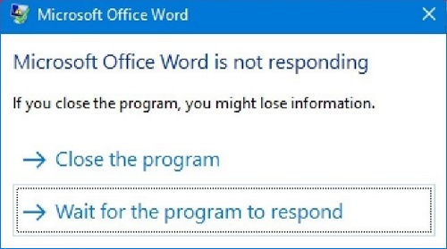 Microsoft Word Not Responding, How to Fix and Save Document?